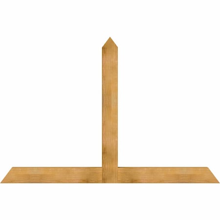 Ekena Millwork Portland Rough Sawn Timber Gable Bracket, Western Red Cedar, 84"W x 56"H x 4"D x 6"F, 16/12 Pitch GBW084X56X0406POR00RWR